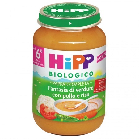 HIPP BIO PAPPA PRONTA FANTAS VERD POLLO RISO 190 G - Farmacia Mastrangelo 