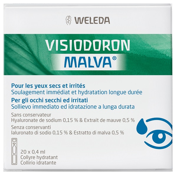GOCCE OCULARI VISIODORON MALVA 20 MONODOSE DA 0,4 ML - Farmacia Mastrangelo 