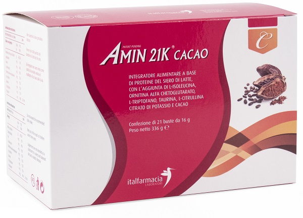 AMIN 21K CACAO 336 G - Farmacia Mastrangelo 