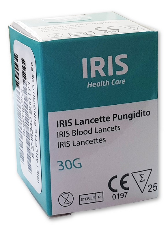 LANCETTE PUNGIDITO IRIS 25 PEZZI - Farmacia Mastrangelo 