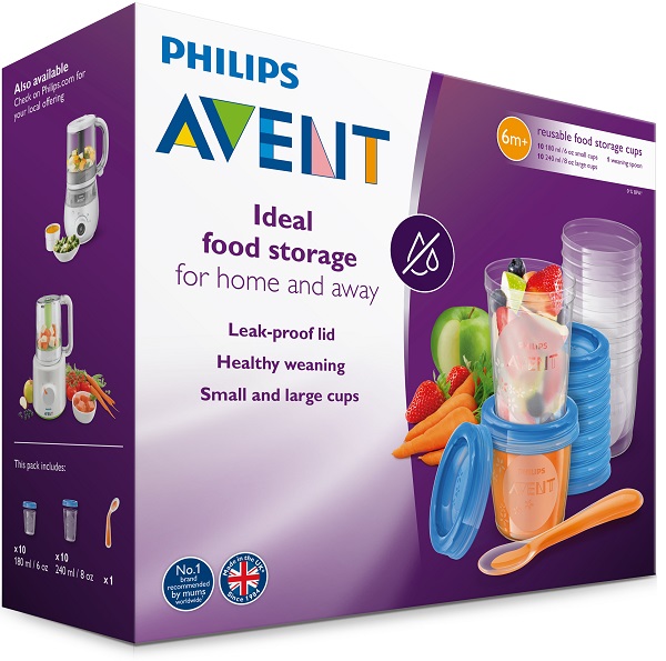 AVENT SET 10 VASETTI CONSERVALATTE 180ML + 10 VASETTI CONSERVALATTE 240ML + 20 COPERCHI + CUCCHIAINO - Farmacia Mastrangelo 