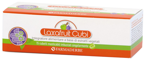 LAXAFRUIT 15 CUBETTI MASTICABILI 150 G - Farmacia Mastrangelo 