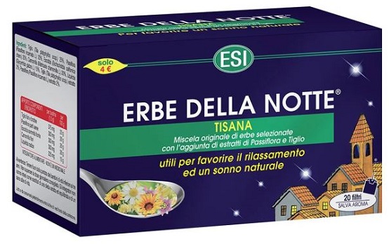 ESI ERBE DELLA NOTTE TISANA 20 FILTRI ASTUCCIO 40 G - Farmacia Mastrangelo 