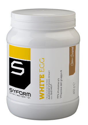 WHITE EGG INTEGRATORE IN POLVERE AL GUSTO DI CREME CARAMEL 450 G - Farmacia Mastrangelo 