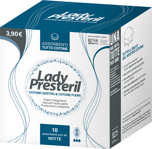 LADY PRESTERIL COTONE DENTRO & COTONE FUORI 10 ASSORBENTI CON ALI NOTTE PROMO - Farmacia Mastrangelo 