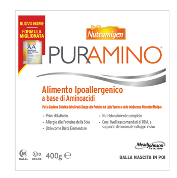 NUTRAMIGEN PURAMINO BARATTOLO 400 G - Farmacia Mastrangelo 