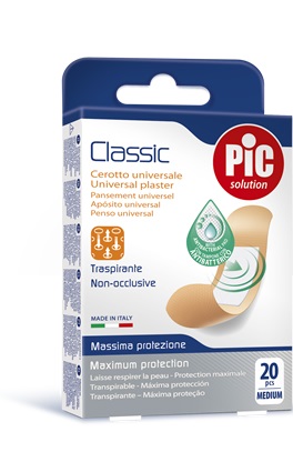 CEROTTO PIC CLASSIC 19X72 MM ANTIBATTERICO 20 PEZZI - Farmacia Mastrangelo 