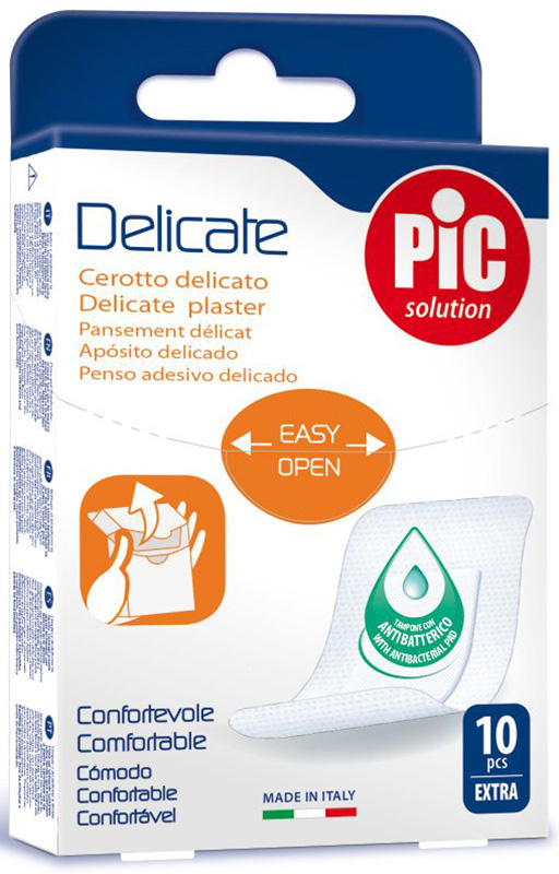 CEROTTO PIC DELICATE EXTRA ANTIBATTERICO 10 PEZZI - Farmacia Mastrangelo 