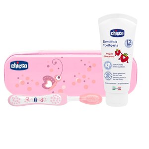 CHICCO SET DENTALE ROSA CON FLUORO - Farmacia Mastrangelo 