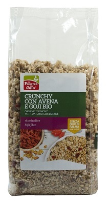 FSC CRUNCHY CON AVENA E BACCHE DI GOJI BIO CON OLIO DI GIRASOLE SENZA OLIO DI PALMA 375 G - Farmacia Mastrangelo 
