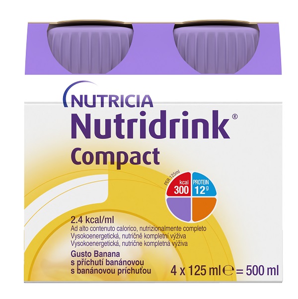 NUTRICIA NUTRIDRINK COMPACT GUSTO BANANA 4 BOTTIGLIE DA 125 ML - Farmacia Mastrangelo 