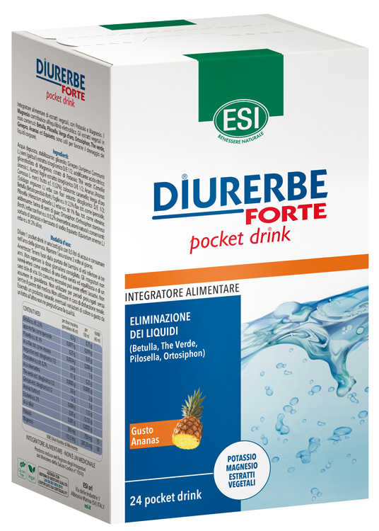 ESI DIURERBE FORTE POCKET DRINK ANANAS 24 X 20 ML - Farmacia Mastrangelo 