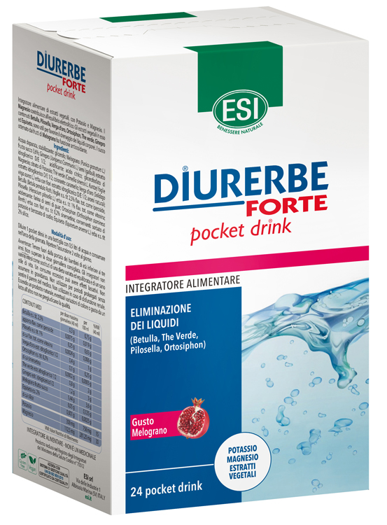 ESI DIURERBE FORTE POCKET DRINK MELOGRANO 24 X 20 ML - Farmacia Mastrangelo 