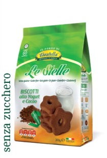 FARABELLA BISCOTTI LE STELLE ALLO YOGURT E CACAO SENZA ZUCCHERO 300 G - Farmacia Mastrangelo 