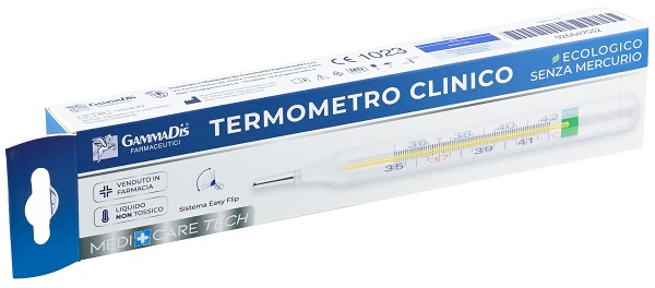 TERMOMETRO CLINICO ECOLOGICO SENZA MERCURIO 1 PEZZO MEDICARE - Farmacia Mastrangelo 