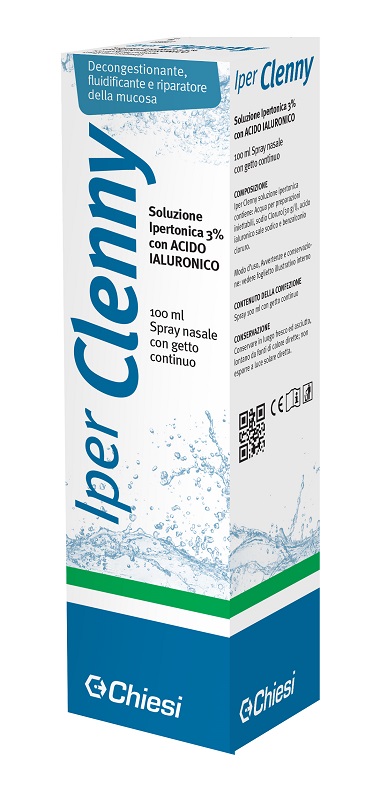 IPER CLENNY SPRAY NASALE EROGAZIONE CONTINUA SOLUZIONE IPERTONICA CON ACIDO IALURONICO 100 ML - Farmacia Mastrangelo 