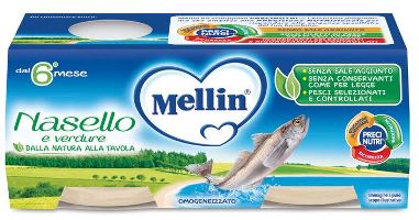 MELLIN OMOGENEIZZATO NASELLO 2 X 80 G - Farmacia Mastrangelo 