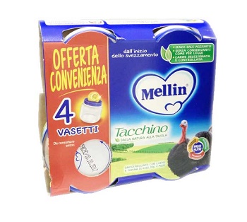 MELLIN OMOGENEIZZATO TACCHINO 4X80 G - Farmacia Mastrangelo 