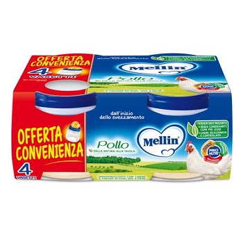 MELLIN OMOGENEIZZATO POLLO 4X80 G - Farmacia Mastrangelo 