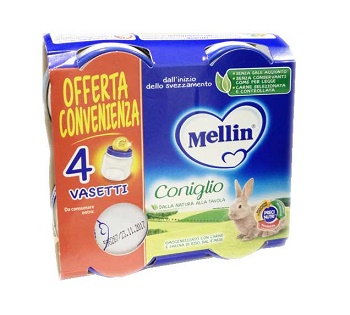 MELLIN OMOGENEIZZATO CONIGLIO 4X80 G - Farmacia Mastrangelo 