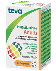 MULTIVITAMINICO ADULTI TEVA 30 COMPRESSE 30 G - Farmacia Mastrangelo 