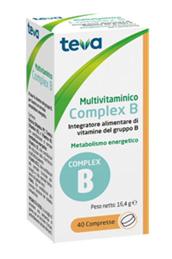 MULTIVITAMINICO COMPLEX B TEVA 40 COMPRESSE 16,4 G - Farmacia Mastrangelo 