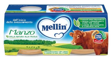 MELLIN OMOGENEIZZATO MANZO 2 X 80 G - Farmacia Mastrangelo 