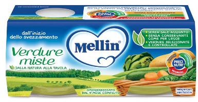 MELLIN OMOGENEIZZATO VERDURE MISTE 2 X 80 G - Farmacia Mastrangelo 
