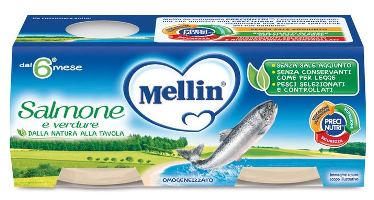 MELLIN OMOGENEIZZATO SALMONE 2 X 80 G - Farmacia Mastrangelo 