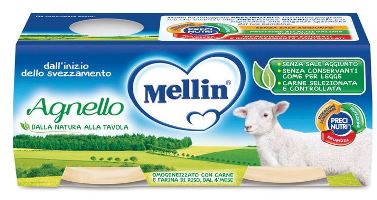 MELLIN OMOGENEIZZATO AGNELLO 2 PEZZI X 80 G - Farmacia Mastrangelo 