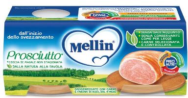 MELLIN OMOGENEIZZATO PROSCIUTTO 2 PEZZI X 80 G - Farmacia Mastrangelo 