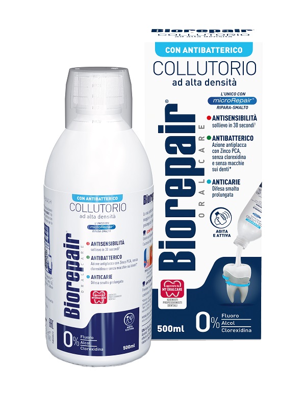 BIOREPAIR ORAL CARE COLLUTORIO ALTA INTENSITA' 3IN1 ANTISENSIBILITA', ANTIBATTERICO, ANTICARIE 500 ML - Farmacia Mastrangelo 