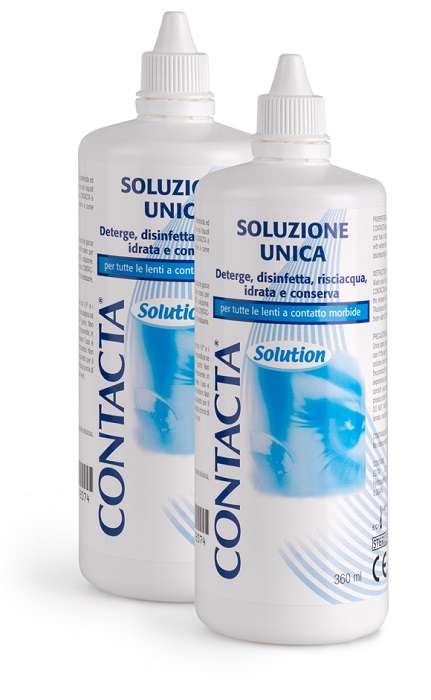 SOLUZIONE PER LENTI A CONTATTO CONTACTA 2 PEZZI 360 ML - Farmacia Mastrangelo 
