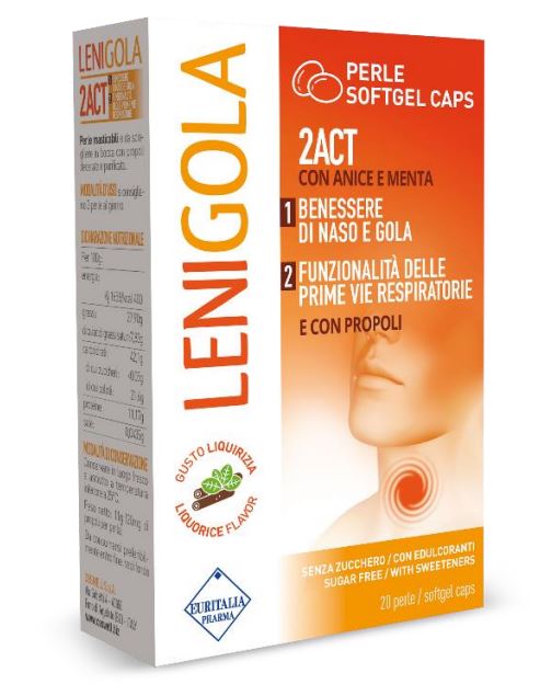 LENIGOLA 20 PERLE SOFTGEL CAPS LIQUIRIZIA - Farmacia Mastrangelo 