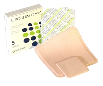 MEDICAZIONE IN POLIURETANO EURODERM FOAM MISURA 10X10CM 5 PEZZI - Farmacia Mastrangelo 