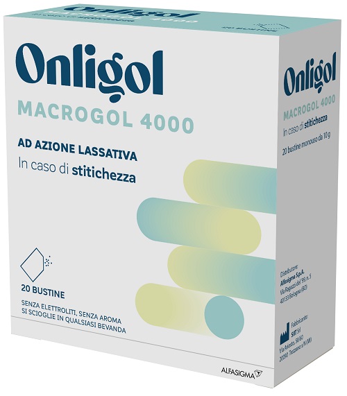 ONLIGOL MACROGOL 4000 20 BUSTINE 10 G SENZA ZUCCHERO - Farmacia Mastrangelo 