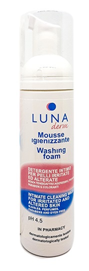LUNADERM MOUSSE IGIENIZZANTE DETERGENTE INTIMO PELLI IRRITATE ED ALTERATE 150 ML - Farmacia Mastrangelo 