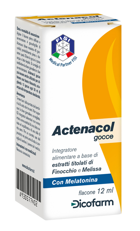 ACTENACOL GOCCE 12 ML CON MELATONINA - Farmacia Mastrangelo 