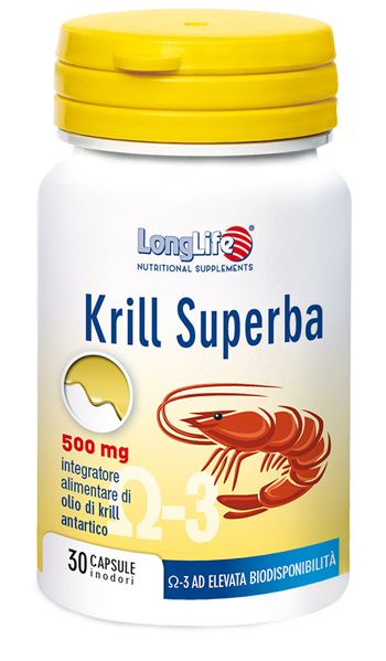 LONGLIFE KRILL SUPERBA 30 CAPSULE INODORI DA 600 MG - Farmacia Mastrangelo 