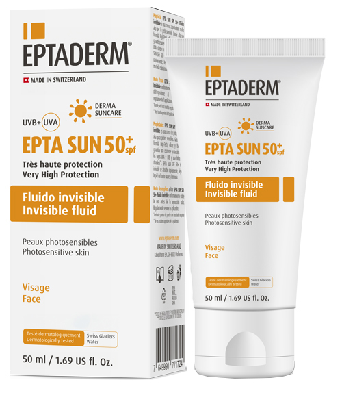 EPTA SUN SPF50+ FLUIDO INVISIBILE 50 ML - Farmacia Mastrangelo 