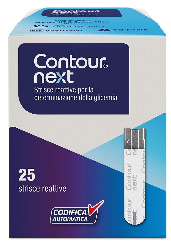 STRISCE MISURAZIONE GLICEMIA CONTOUR NEXT 25 PEZZI - Farmacia Mastrangelo 