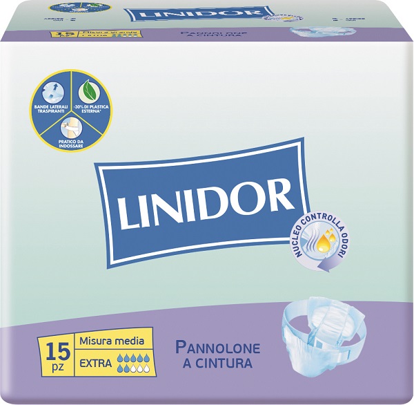 PANNOLONE LINIDOR PERFECT CARE EXTRA A CINTURA MM 15 PEZZI - Farmacia Mastrangelo 