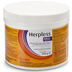 HERPLESS POLVERE BARATTOLO 240 G CON MISURINO - Farmacia Mastrangelo 