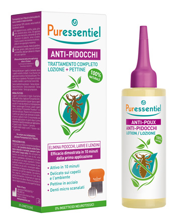 LOZIONE ANTIPIDOCCHI 100 ML + PETTINE PURESSENTIEL - Farmacia Mastrangelo 