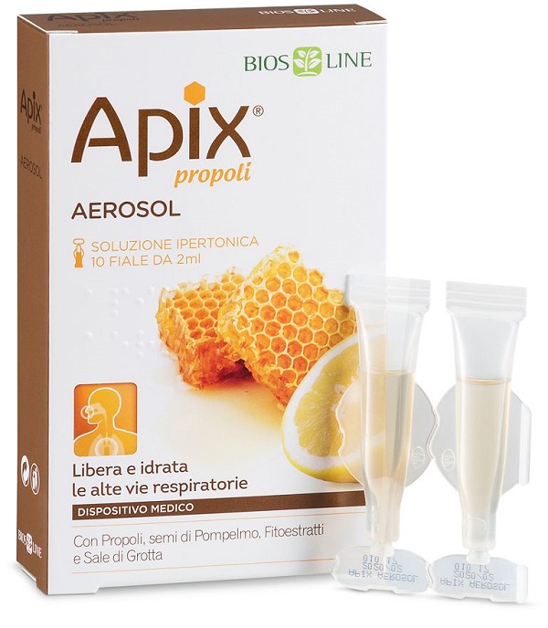 APIX PROPOLI AEROSOL 10 FIALE MONODOSE X 2 ML BIOSLINE - Farmacia Mastrangelo 