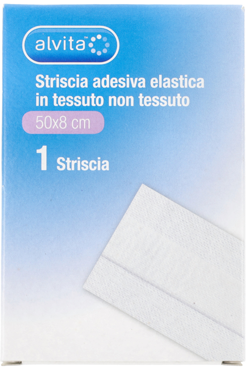 STRISCIA ADESIVA ELASTICA ALVITA TNT 50X8CM - Farmacia Mastrangelo 