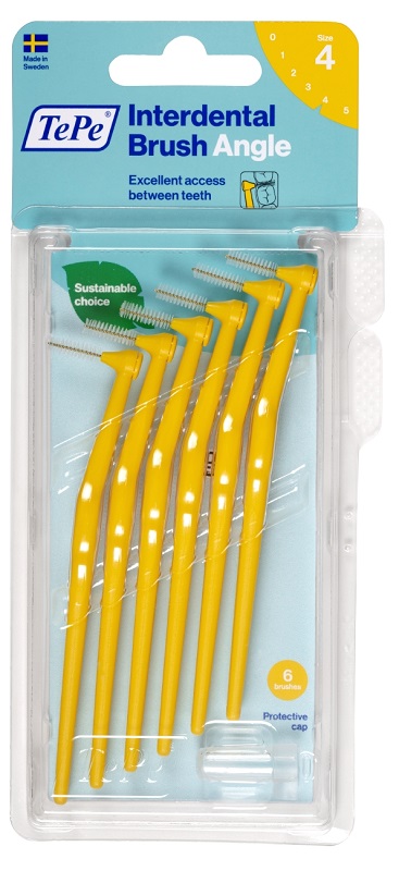 TEPE ANGLE SCOVOLINO GIALLO 0,7MM 6 PEZZI - Farmacia Mastrangelo 