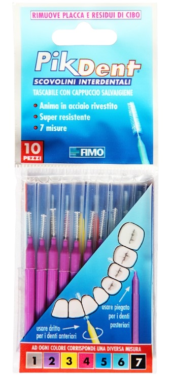 PIKDENT STUZZICOLINO 2 VIOLA 10 PEZZI - Farmacia Mastrangelo 
