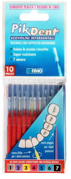 PIKDENT STUZZICOLINO 4 ROSSO 10 PEZZI - Farmacia Mastrangelo 