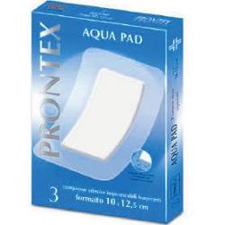GARZA COMPRESSA PRONTEX AQUA PAD 10X12,5 CM 3 PEZZI - Farmacia Mastrangelo 